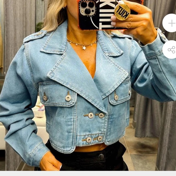 balboa Jackets & Blazers - Balboa CARGO DENIM JACKET size small